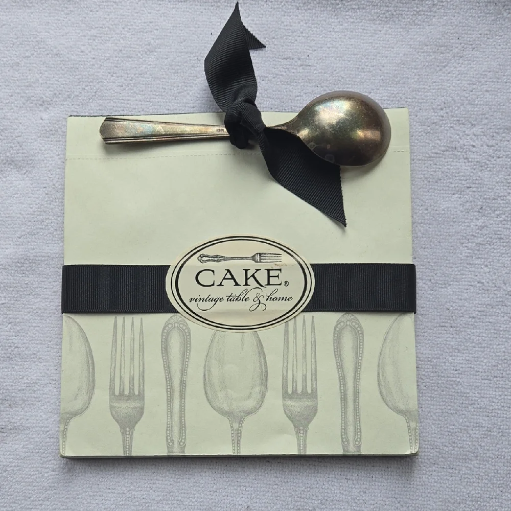 CAKE Vintage Table & Home Large Notepad w/ Silverplate Spoon